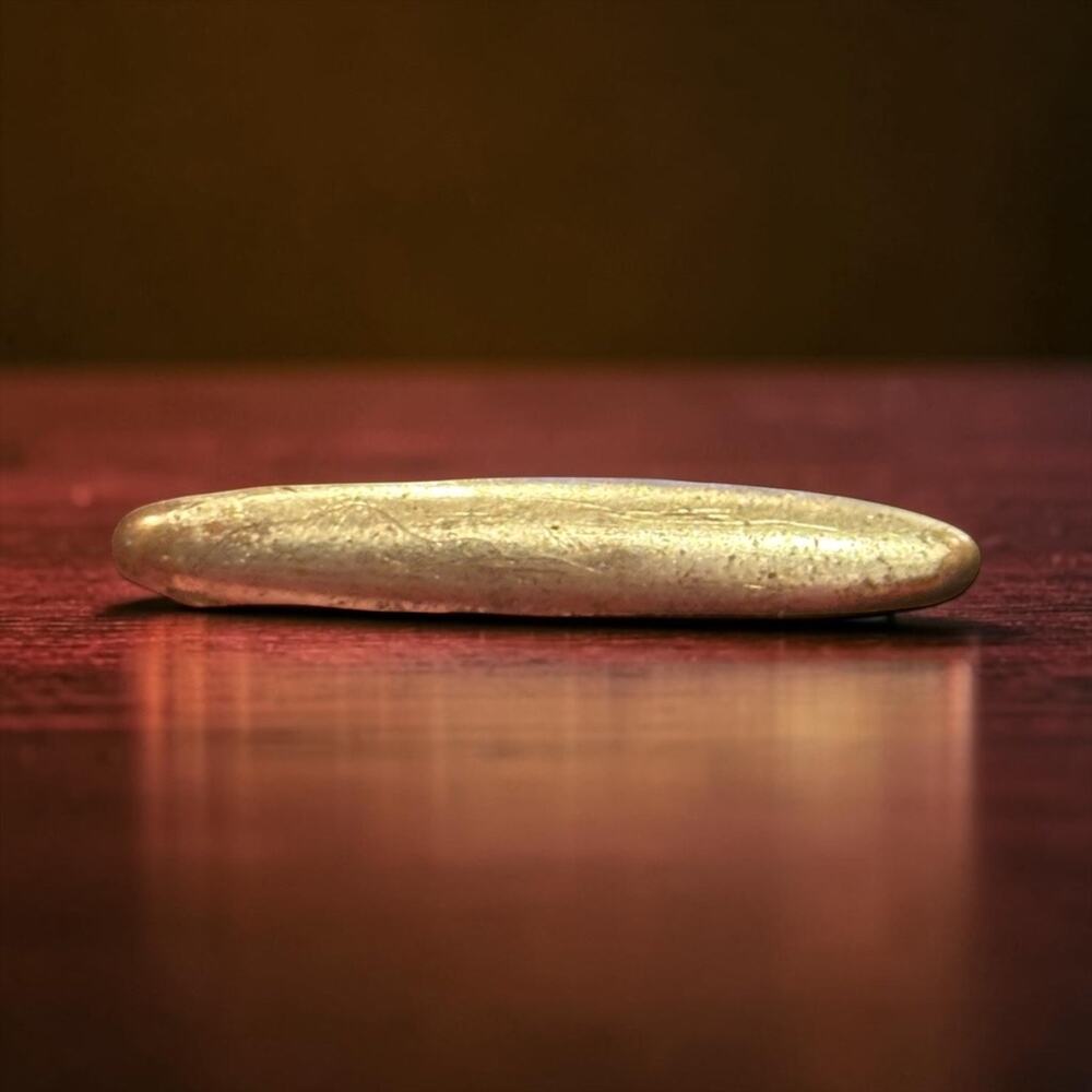 Antique Gold Bar Brooch Minimalist Victorian Edwardian Pin Primitive Jewelry